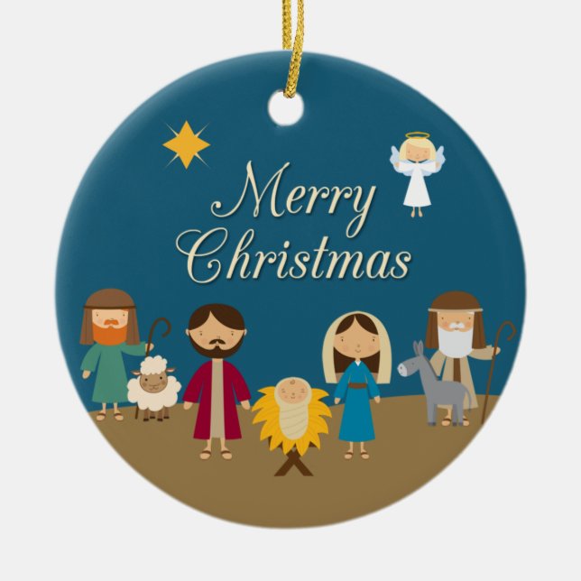 Enfeites de natal da cena da natividade (Frente)