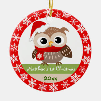 Enfeites de natal da coruja do bebê øs