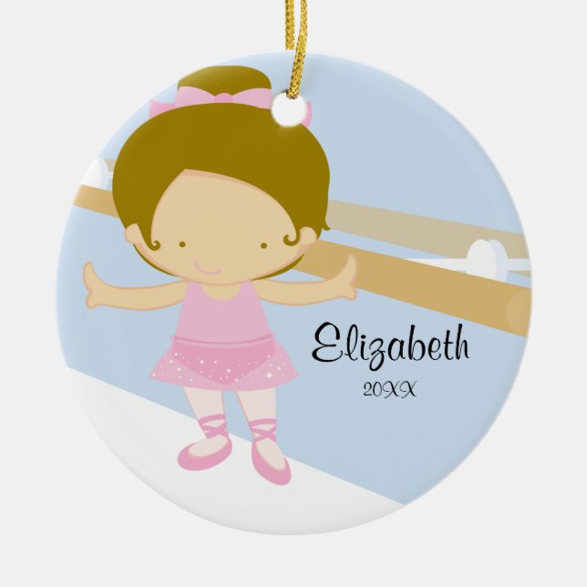 Enfeites de natal da dança do balé da menina da (Frente)