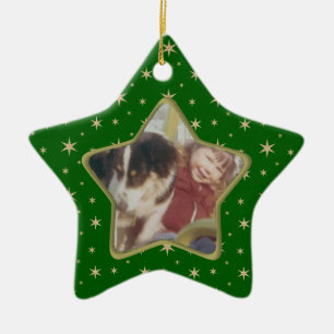 Enfeites de natal da foto da estrela
