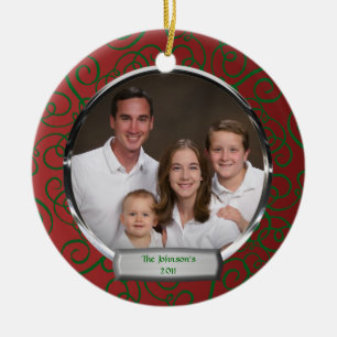 Enfeites de natal da foto de família