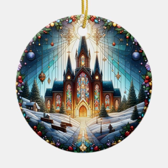 Enfeites de natal da Igreja de Vidro Manteiga (Frente)