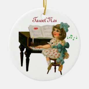 Enfeites de natal da menina do canto