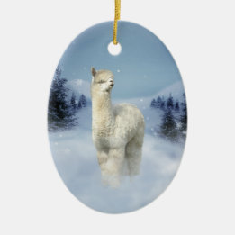 Enfeites de natal da noite do inverno da alpaca