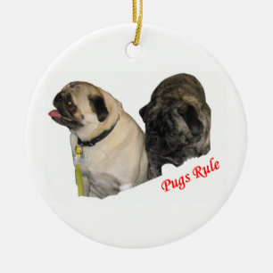 Enfeites de natal da regra dos Pugs