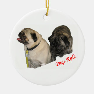 Enfeites de natal da regra dos Pugs