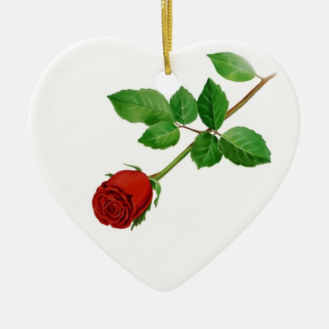 Enfeites de natal da rosa vermelha (Frente)