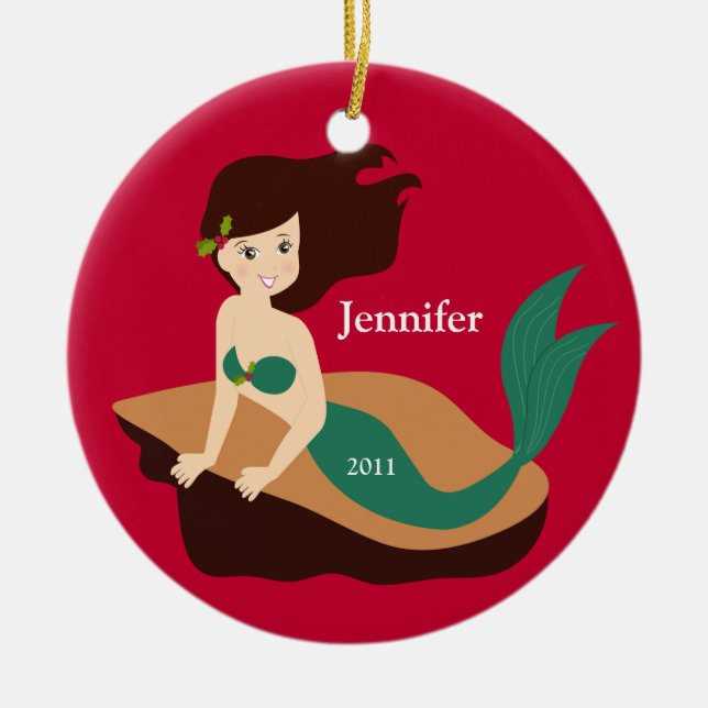 Enfeites de natal da sereia (Frente)