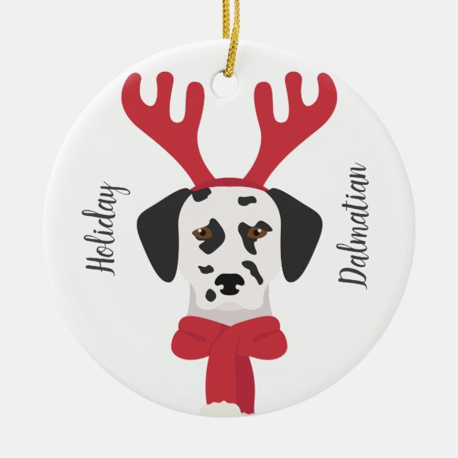 Enfeites de natal Dalmático. Decoração do Floco de (Frente)
