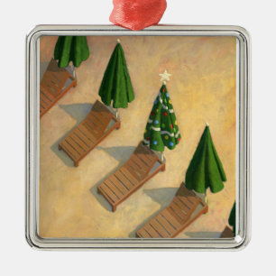 Enfeites de natal das cadeiras de praia