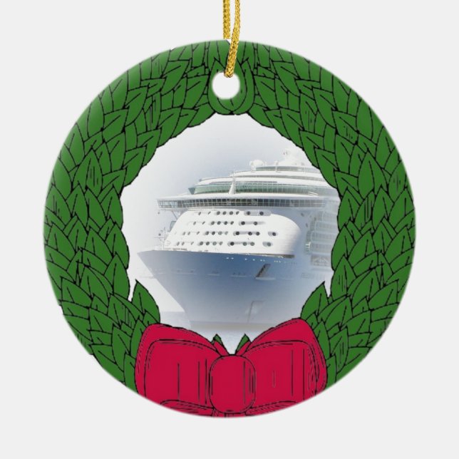 Enfeites de natal datado do navio de cruzeiros (Frente)