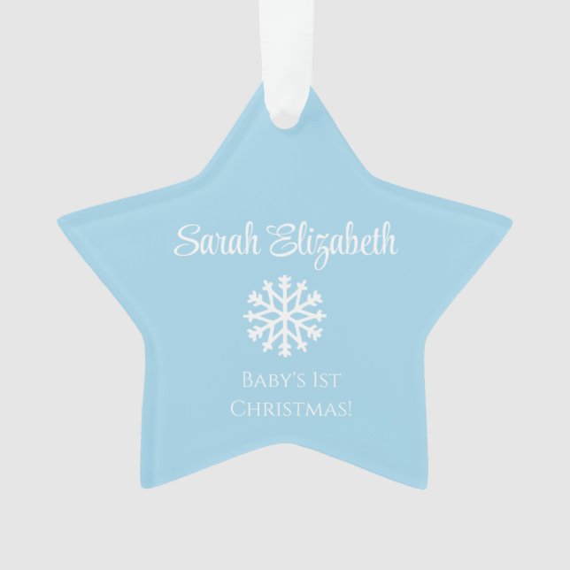 Enfeites de natal de 1 rua do Star Baby | Qualquer (Frente)