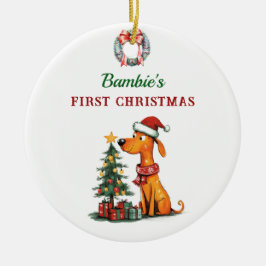 Enfeites de natal de 1rua do bebê