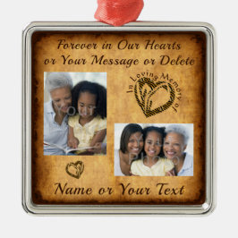 Enfeites de natal de 2 fotos para perda de um amor