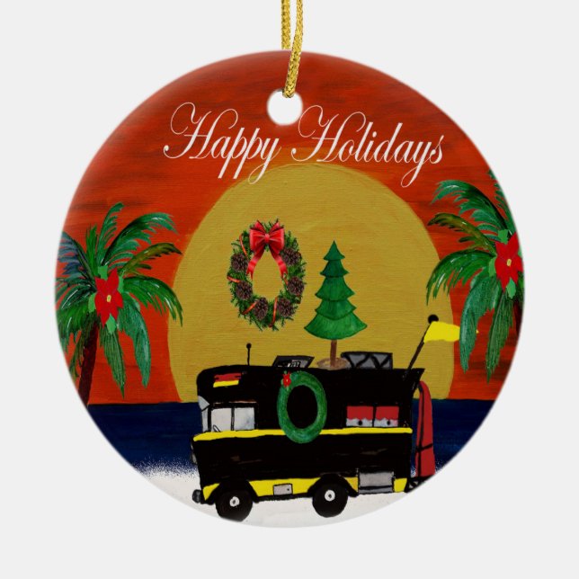 Enfeites de natal de acampamento RV de minha arte (Frente)