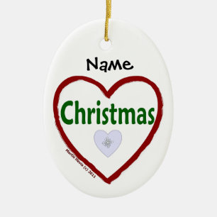 Enfeites de natal de amor