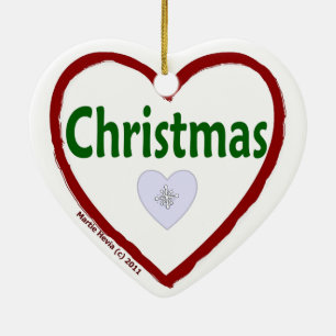 Enfeites de natal de amor