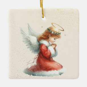 Enfeites de natal de Anjo para Garota de Rezação P