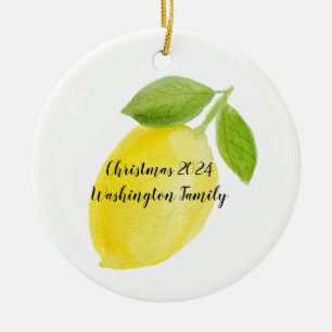 Enfeites de natal de ano personalizado com limão