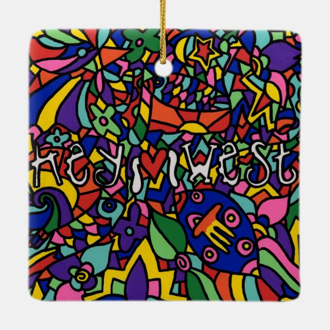 Enfeites de natal de Arte Pintada na Mão Ocidental (Verso)