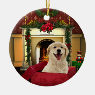 Enfeites de Natal de Árvore de Natal de Golden Ret