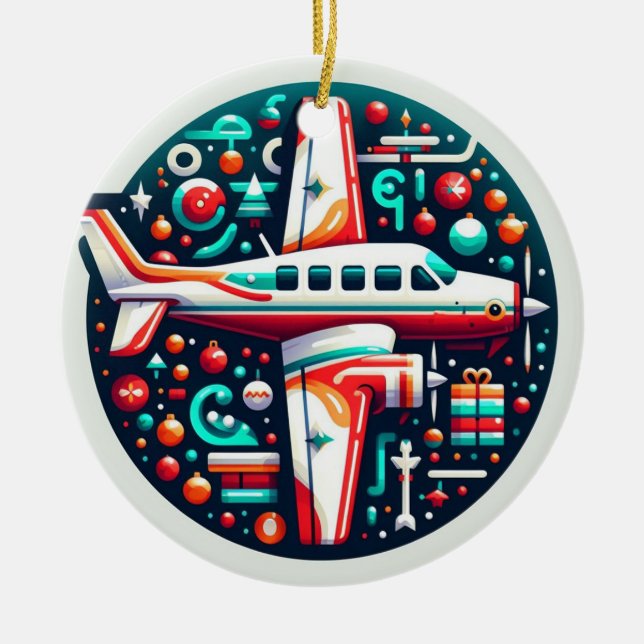 Enfeites de natal de avião (Frente)
