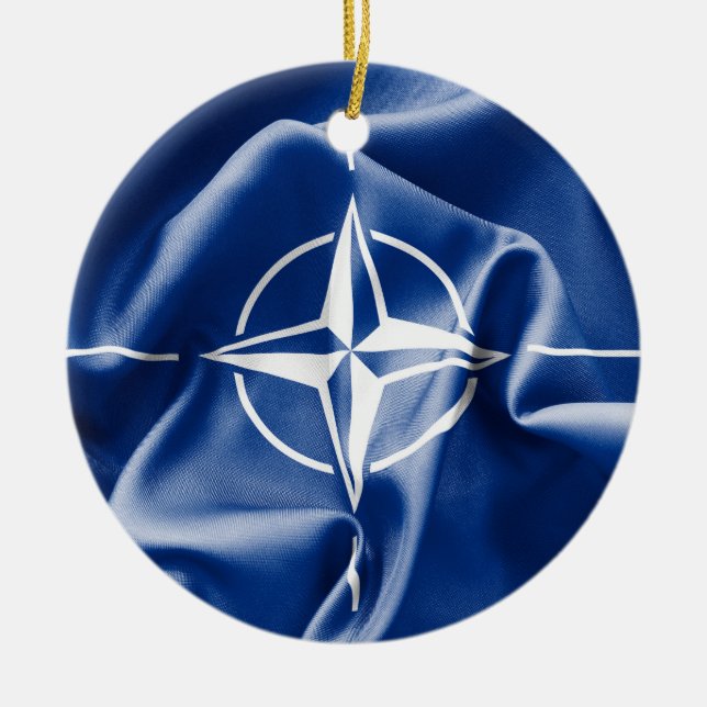 ENFEITES DE NATAL de bandeira da NATO (Frente)
