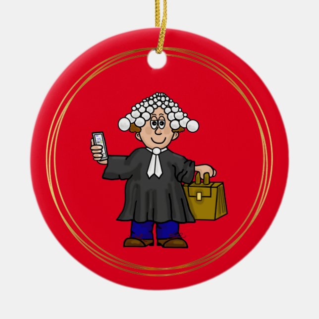Enfeites de natal de Barrister Britânico (Frente)