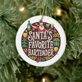 Enfeites de natal de Bartender Personalizado