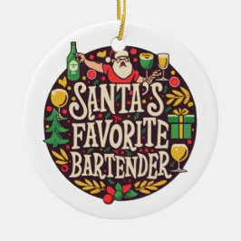 Enfeites de natal de Bartender Personalizado
