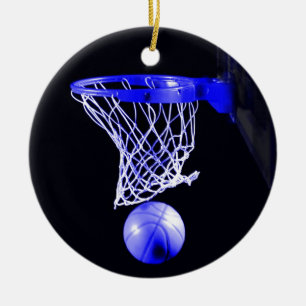 Enfeites de natal de basquete azuis