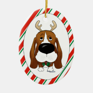 Enfeites de natal de Basset Hound