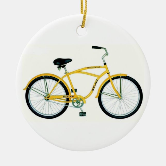 ENFEITES DE NATAL DE BICICLETA AMARELO (Frente)