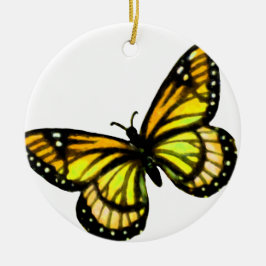 Enfeites de natal de borboleta amarela