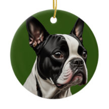Enfeites de natal de Boston Terrier