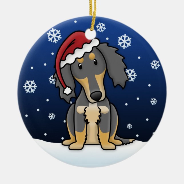 Enfeites de natal de BT Saluki dos desenhos (Frente)