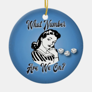 Enfeites de natal de Bunco - retros que número
