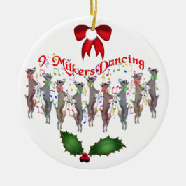 Enfeites de natal de cabras dançantes