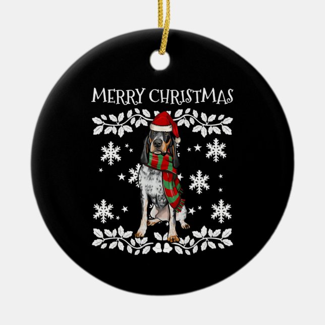 Enfeites de natal de Cachorro Bluetick Coonhound (Frente)