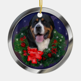 Enfeites de natal de Cachorro da Grande Suíça