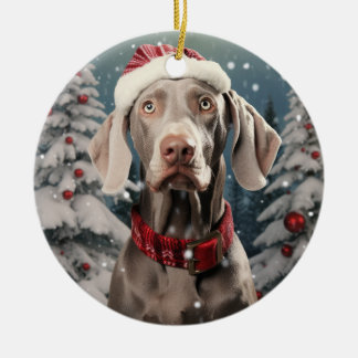 Enfeites de natal de Cachorro do Weimaraner
