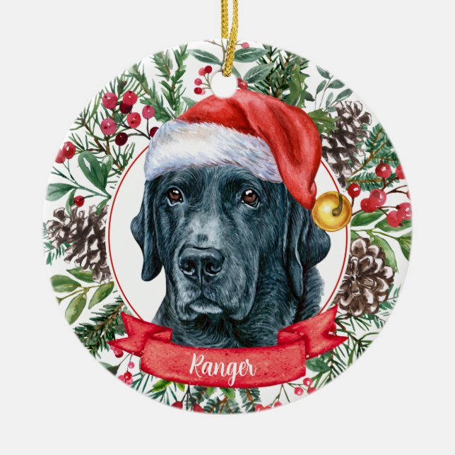 Enfeites de natal de Cachorro Personalizado do Ret (Frente)