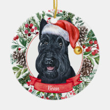 Enfeites de natal de Cachorro Personalizado Terrie