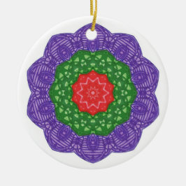 Enfeites de natal de Caleidoscópio Vermelho Roxo