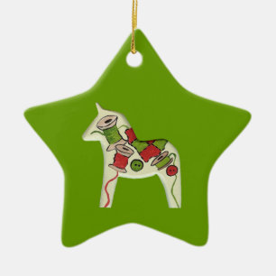 Enfeites de natal de Cavalo de Sewing Quilt Dala