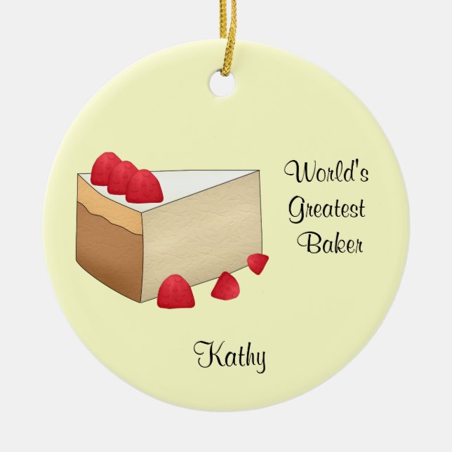 Enfeites de natal de Cheesecake de Framboesa (Frente)