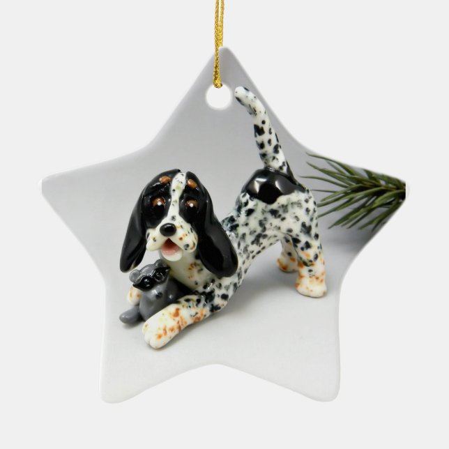 Enfeites de natal de Conhound Bluetick (Frente)