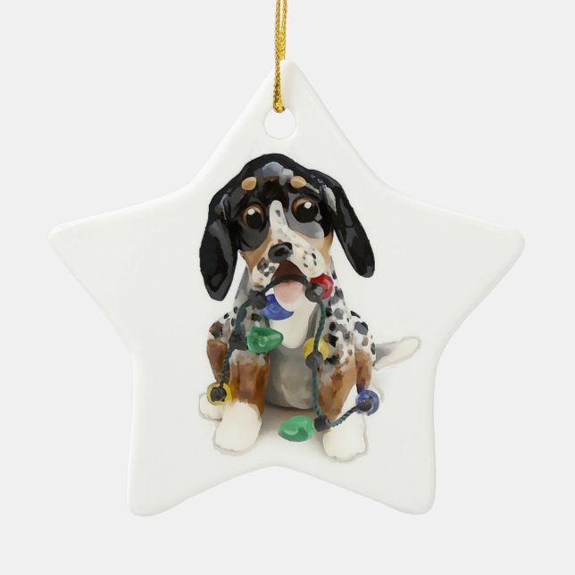 Enfeites de natal de Conhound Bluetick (Frente)