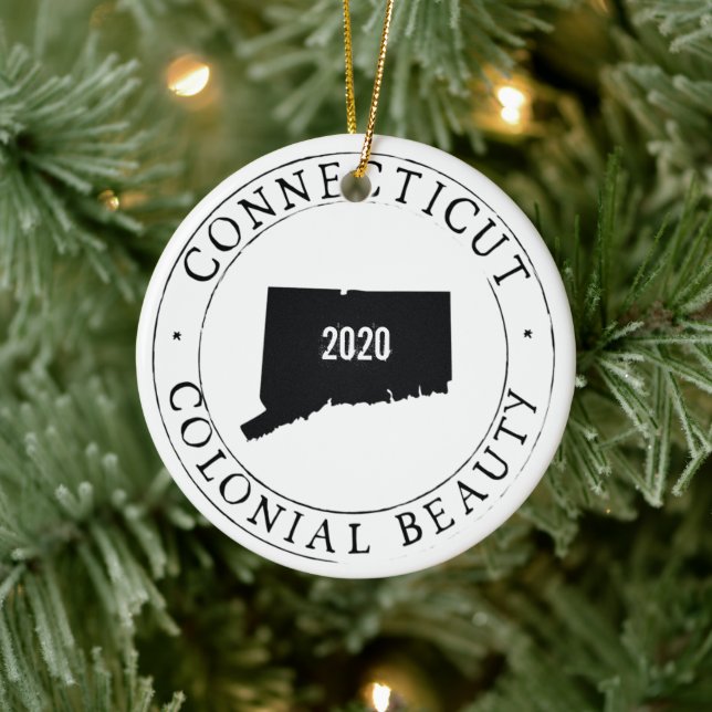 Enfeites de natal de Connecticut Personalizado! (Árvore)