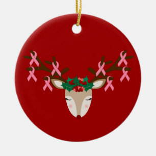 Enfeites de natal de conscientização do Cancer